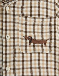 Gingham woven shirt 