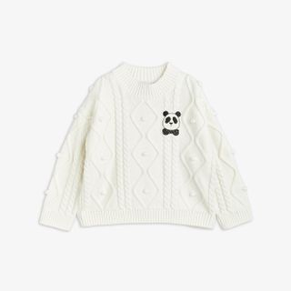 Panda texture knit sweater