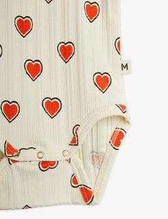 Outlined hearts baby set