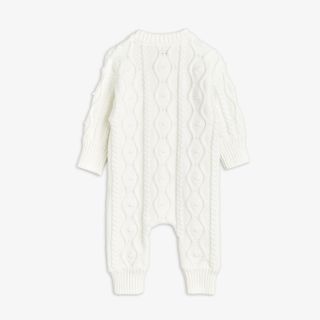 Panda texture knit baby onesie