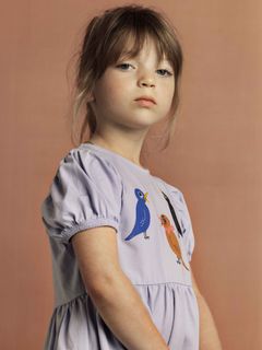Birds short sleeve dress