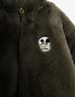 Ritzratz patch faux fur jacket