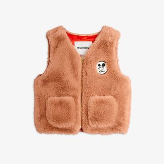 Ritzratz patch faux fur vest