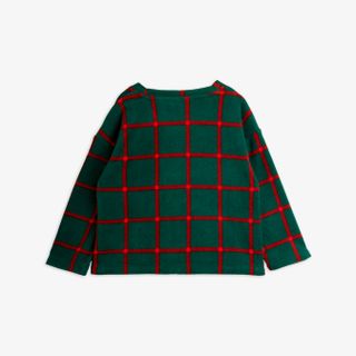 Plaid fleece long sleeve top
