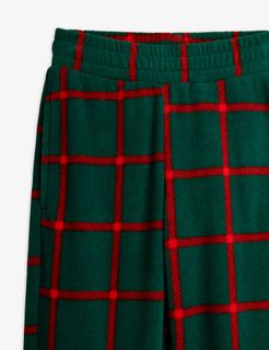 Plaid fleece trousers