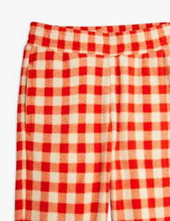 Gingham fleece trousers