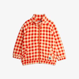 Gingham fleece jacket