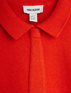 Knitted tie sweater