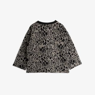 Leopard brushed long sleeve top
