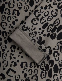 Leopard brushed long sleeve top
