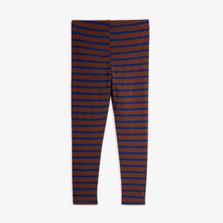 Stripe bird patch leggings