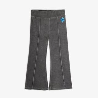 Clover velour flared trousers