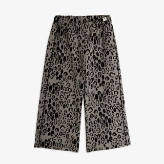 Leopard brushed jersey trousers
