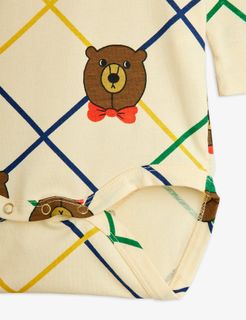 Bear check long sleeve bodysuit