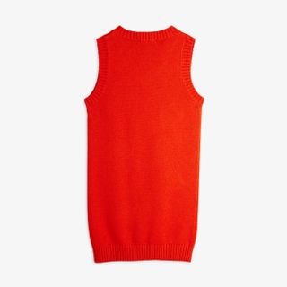 Knitted flower vest dress