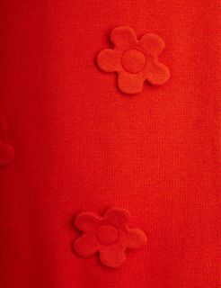 Knitted flower vest dress