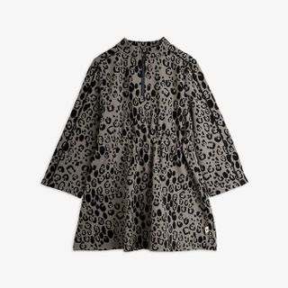 Leopard brushed jersey dress