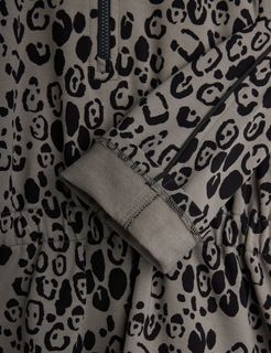 Leopard brushed jersey dress
