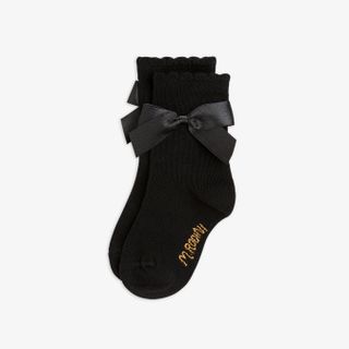 Satin bow socks