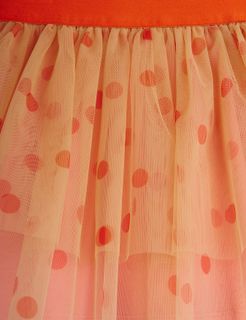 Dotted tulle skirt
