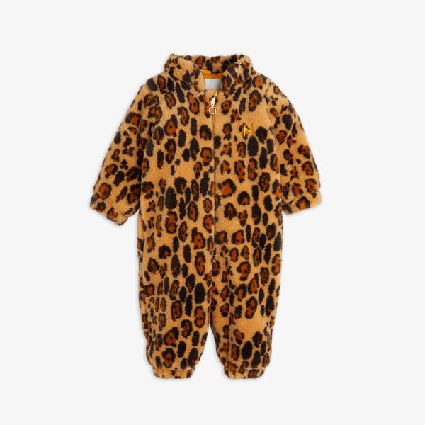 Leopard Faux Fur Baby Overall