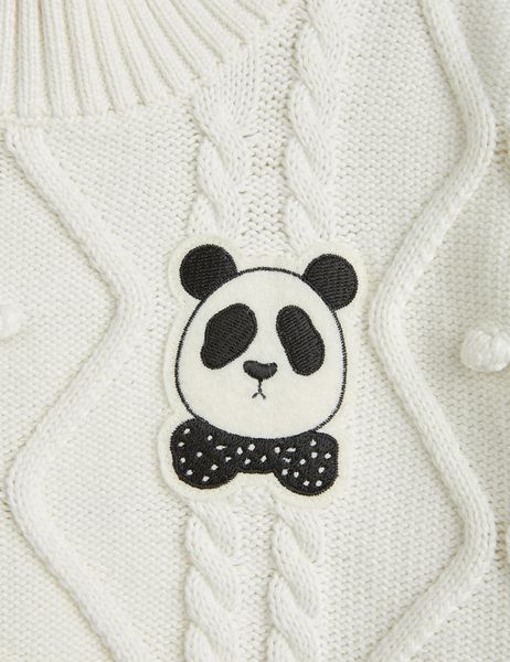 Panda texture knit sweater
