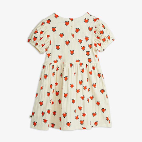 Outlined hearts short sleeve dress