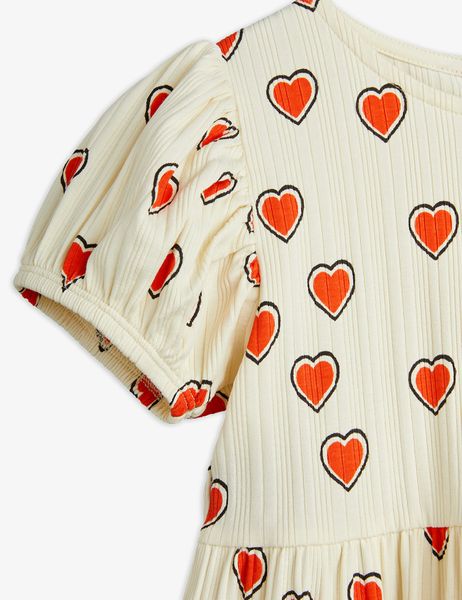 Outlined hearts short sleeve dress