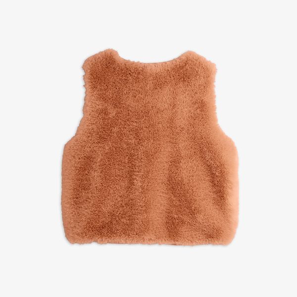 Ritzratz patch faux fur vest