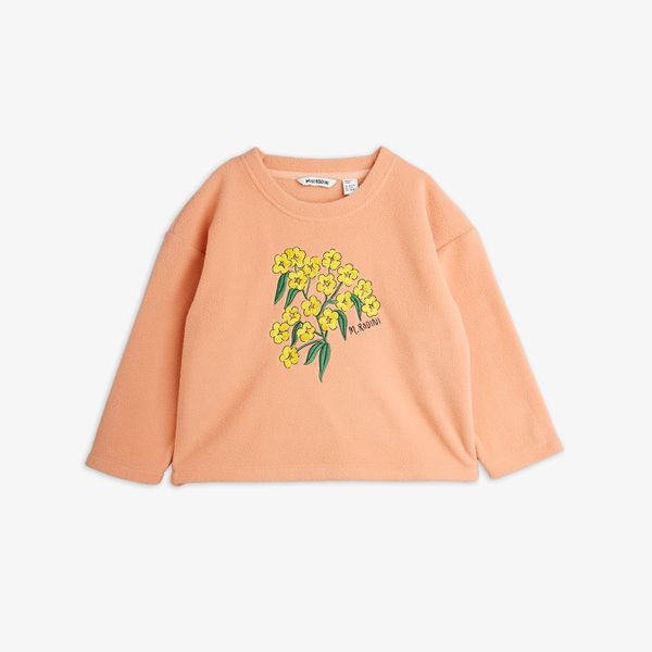 Alpine flowers fleece long sleeve top