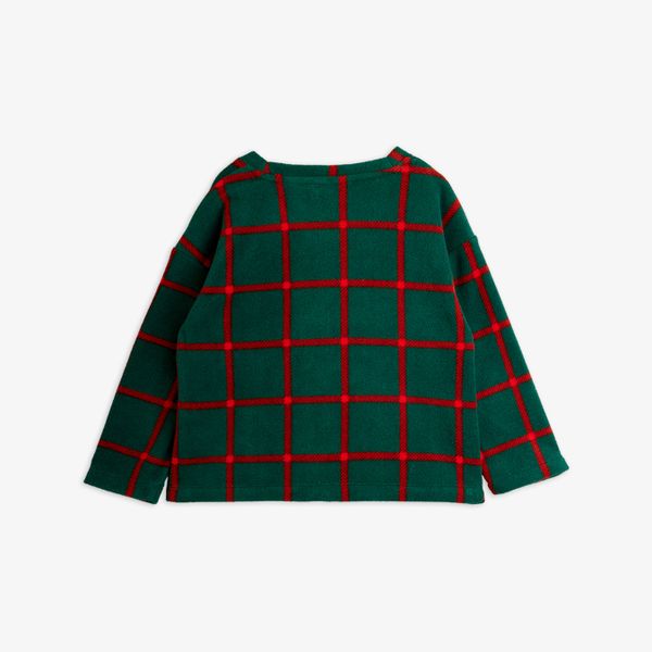 Plaid fleece long sleeve top