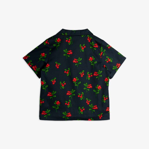 Lingonberries woven short sleeve shirt