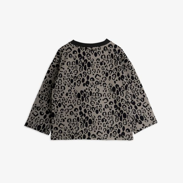 Leopard brushed long sleeve top