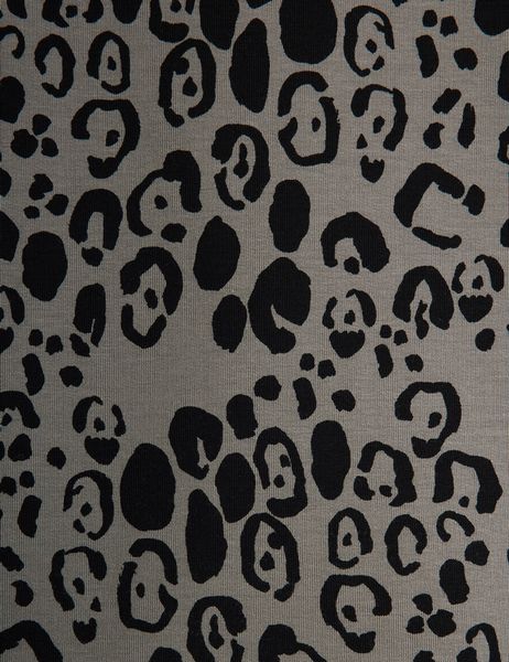 Leopard brushed long sleeve top