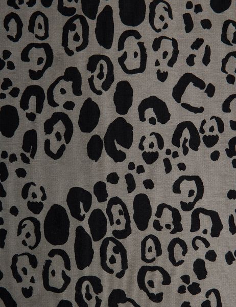 Leopard brushed jersey trousers