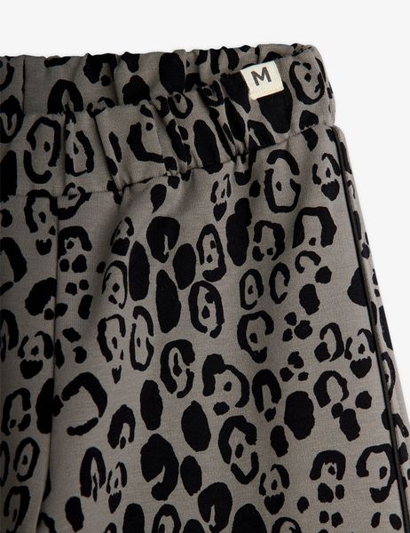 Leopard brushed jersey trousers