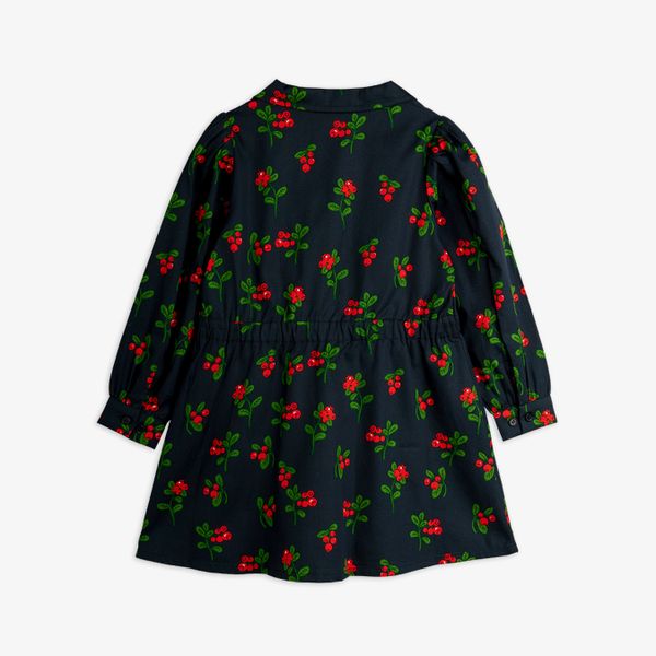 Lingonberries woven long sleeve dress
