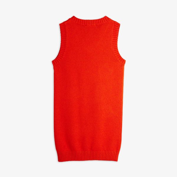 Knitted flower vest dress