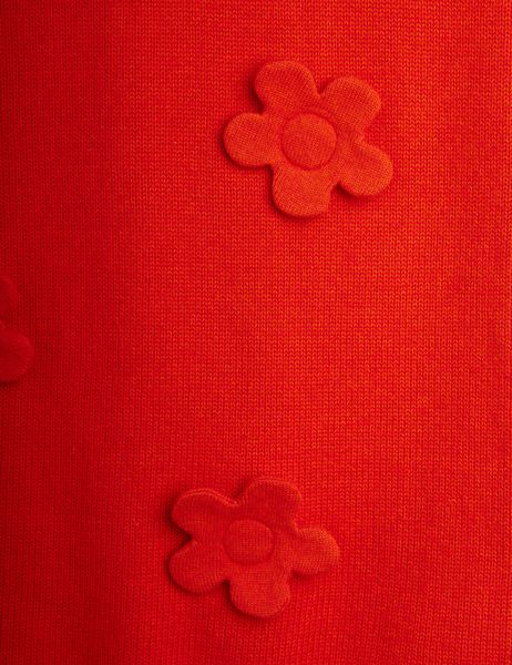Knitted flower vest dress