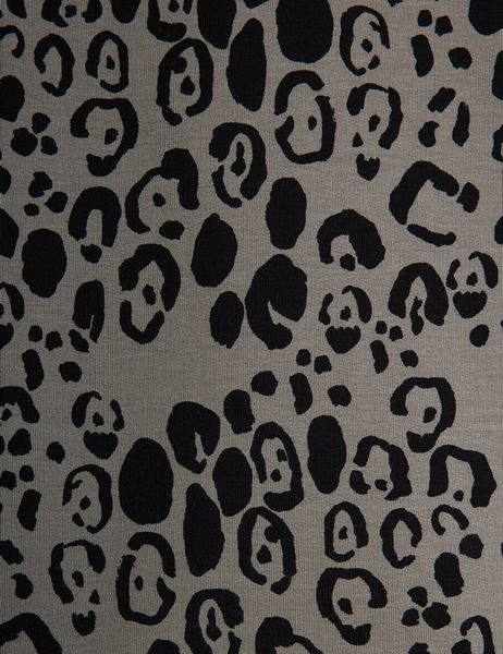 Leopard brushed jersey dress