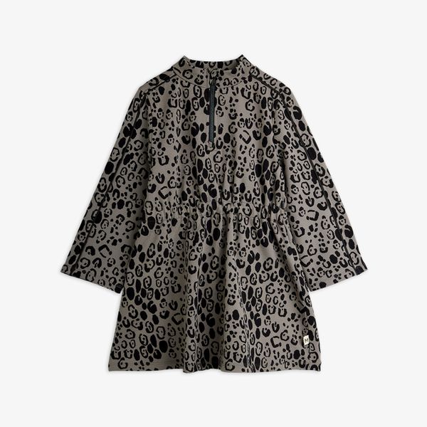 Leopard brushed jersey dress