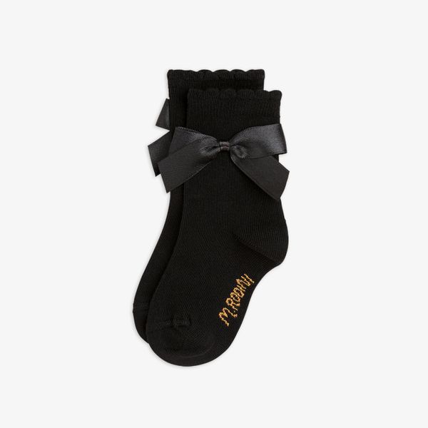 Satin bow socks