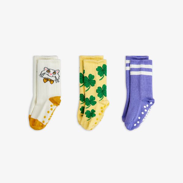 Cat 3-pack anti-slip socks