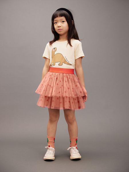 Dotted tulle skirt