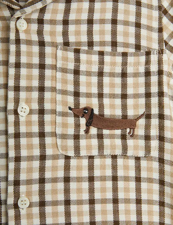 Gingham woven shirt 