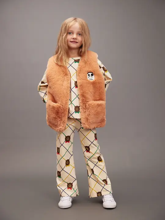 Ritzratz patch faux fur vest