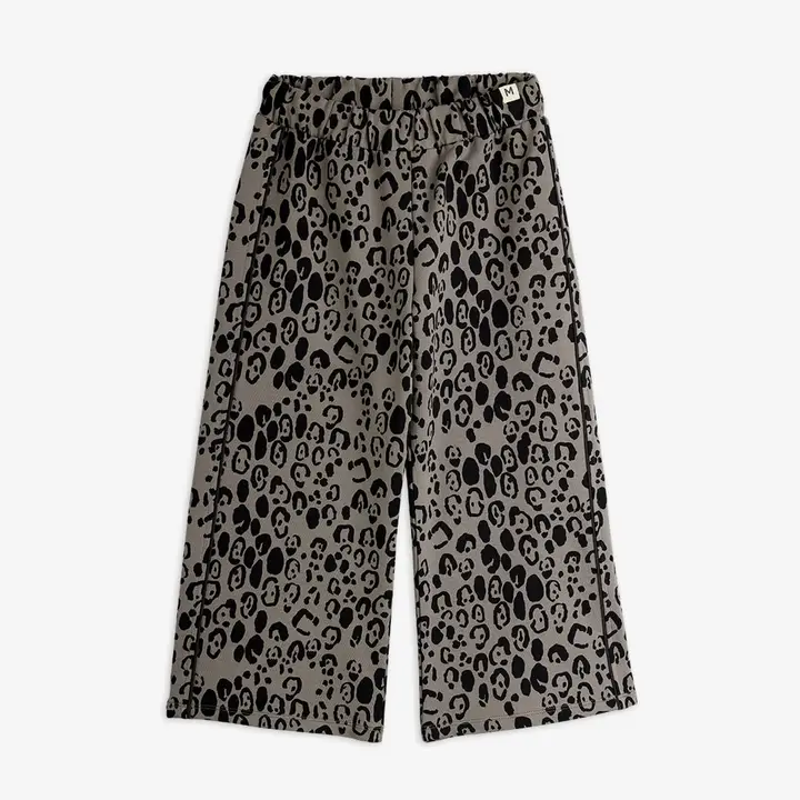 Leopard brushed jersey trousers