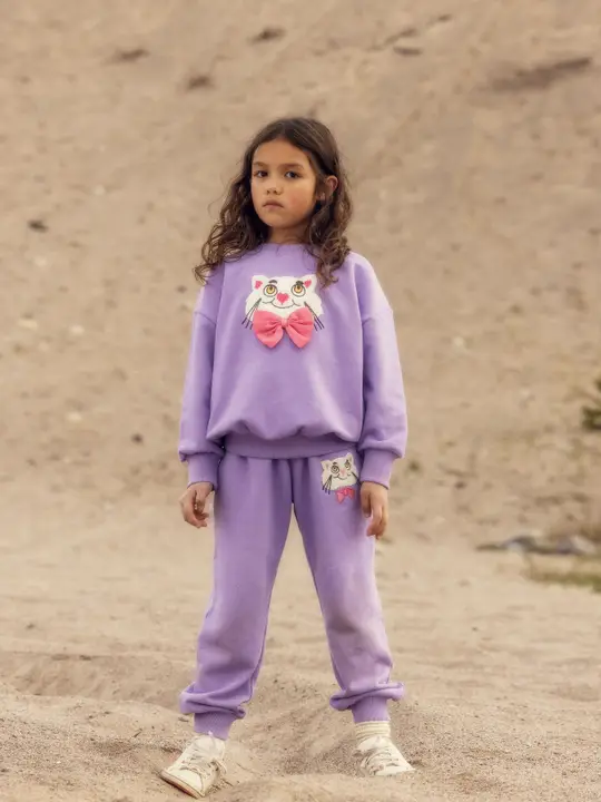 Cat chenille sweatpants