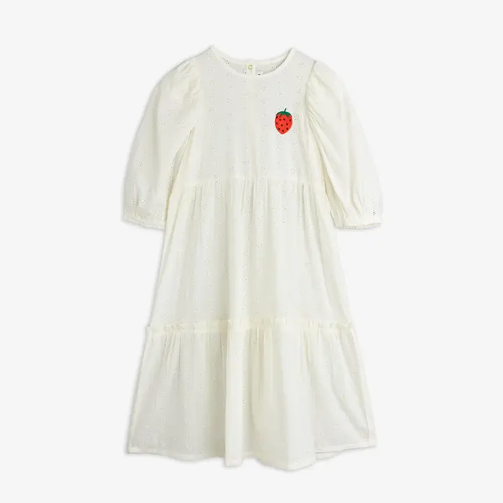 Strawberry schiffli woven dress