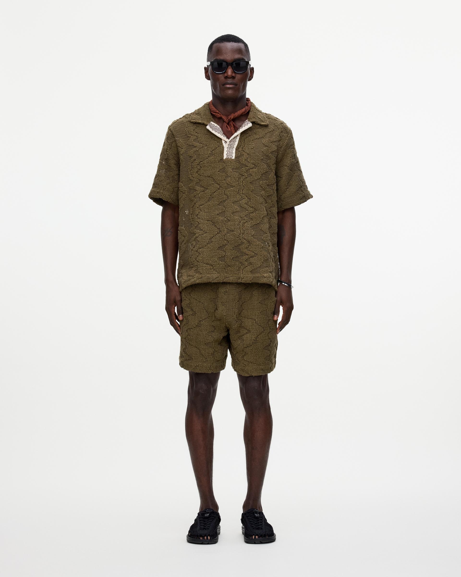 Pine Verve Palmer Crochet Shirt